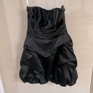 Davids bridal black silk dress size 8